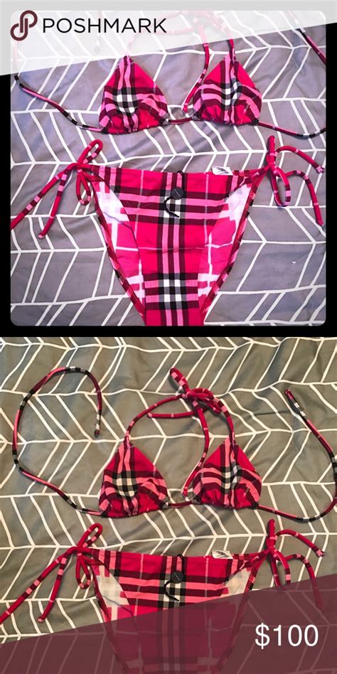 would authentic burberry clothing have mismatched plaid|burberry plaid bikini.